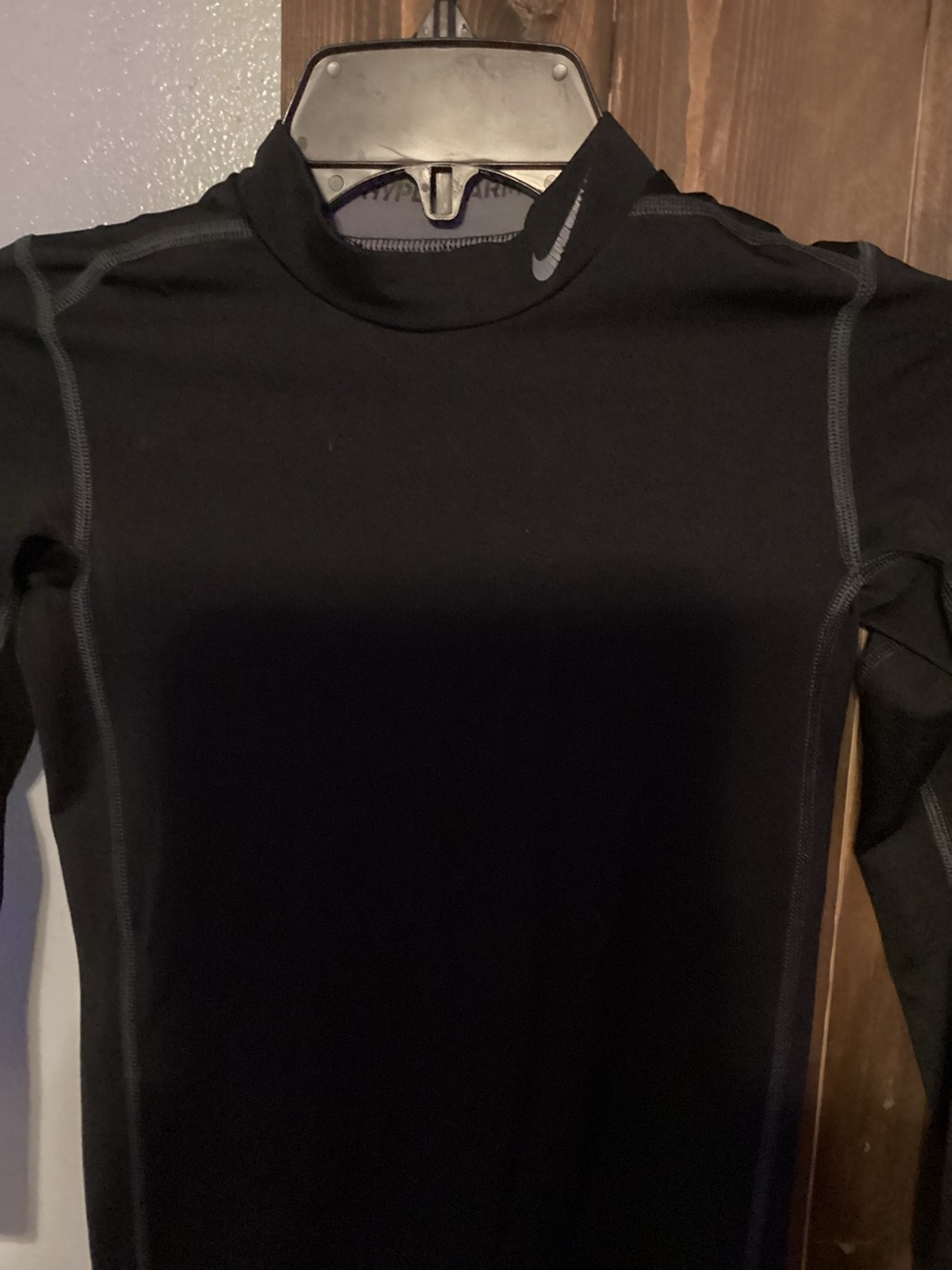 Nike Black Long-Sleeve Mock Neck Performance Top